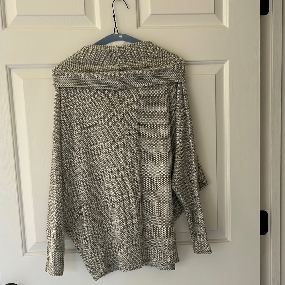 Karlie Cozy Knit Cowl Neck Sweater - Gray - Picture 6 of 9